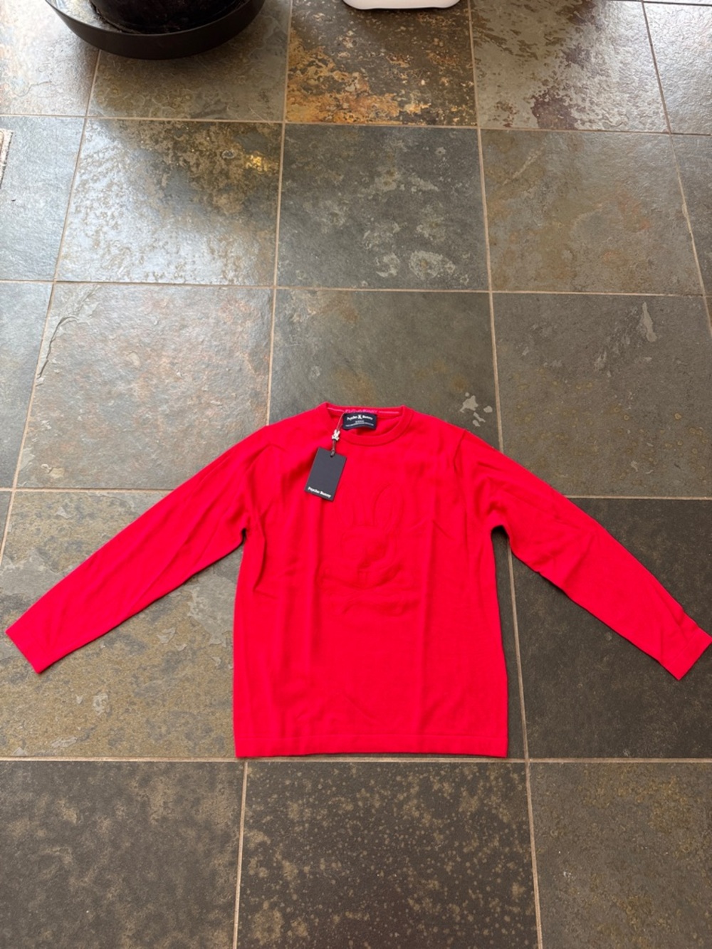 Psycho Bunny Kids Red Long Sleeve Sweater